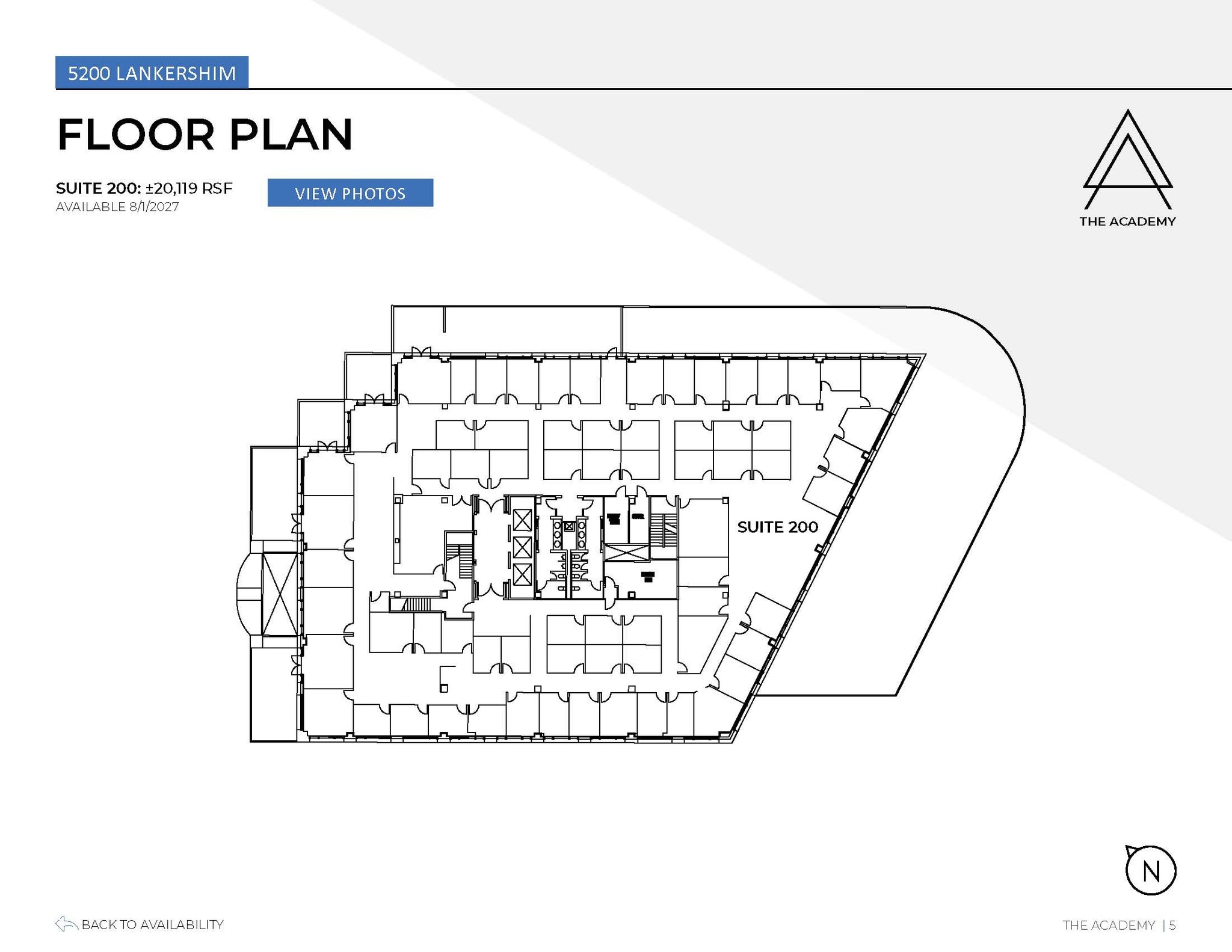 5200 Lankershim Blvd, North Hollywood, CA à louer Plan d’étage– Image 1 sur 1