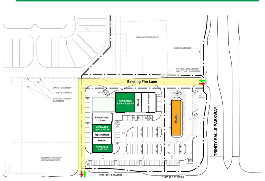NWQ of Trinity Falls Pkwy & Olympic Crossing, McKinney, TX à louer - Plan de site – Image 3 sur 5