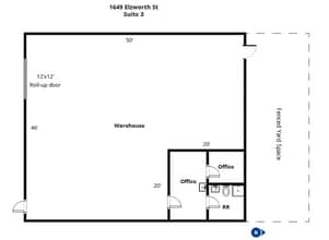 1649 Elzworth St, Bakersfield, CA à louer Plan d’étage– Image 1 sur 1