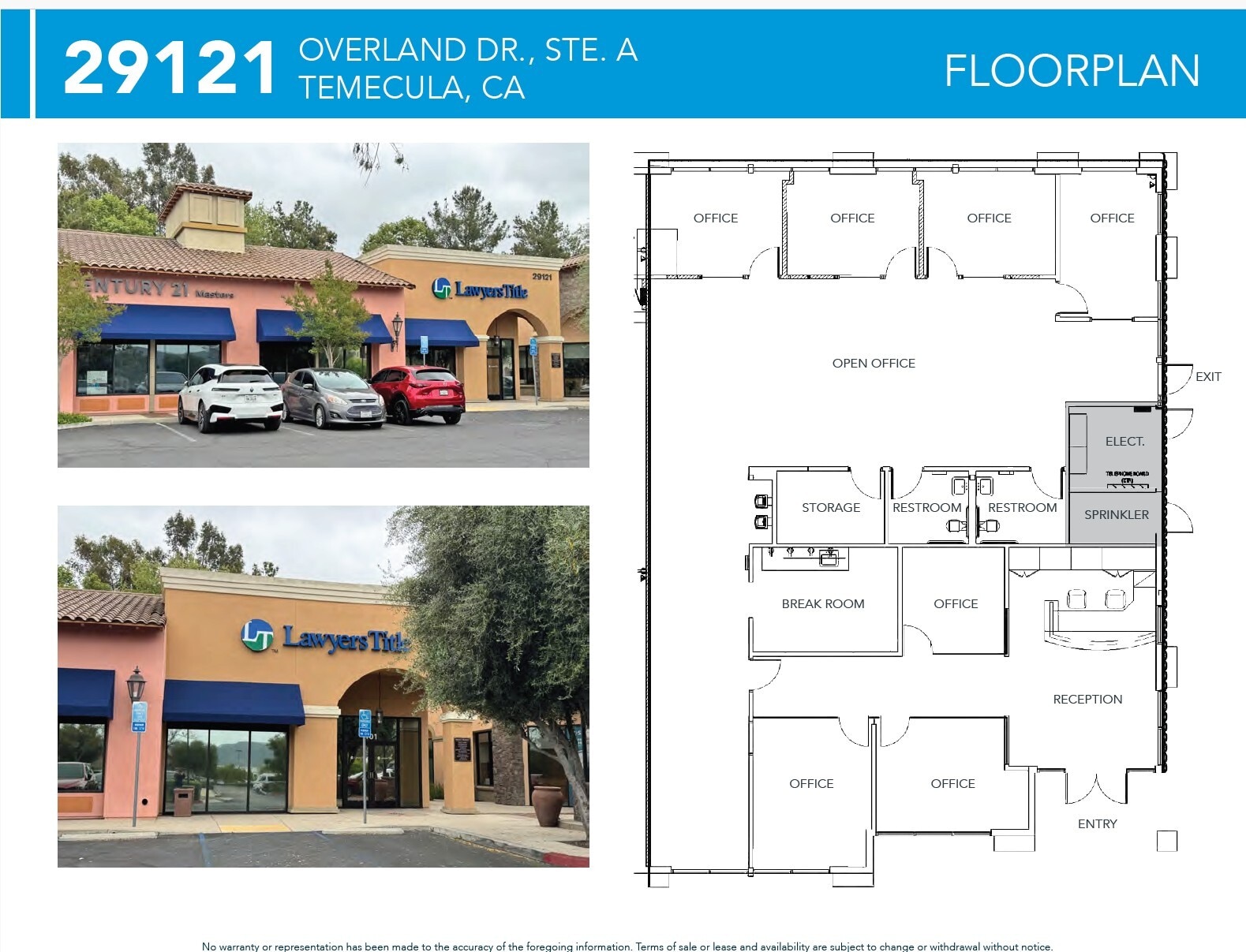 29121 Overland Dr, Temecula, CA à louer Plan d’étage– Image 1 sur 2