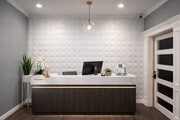 Modern reception with geometric design
