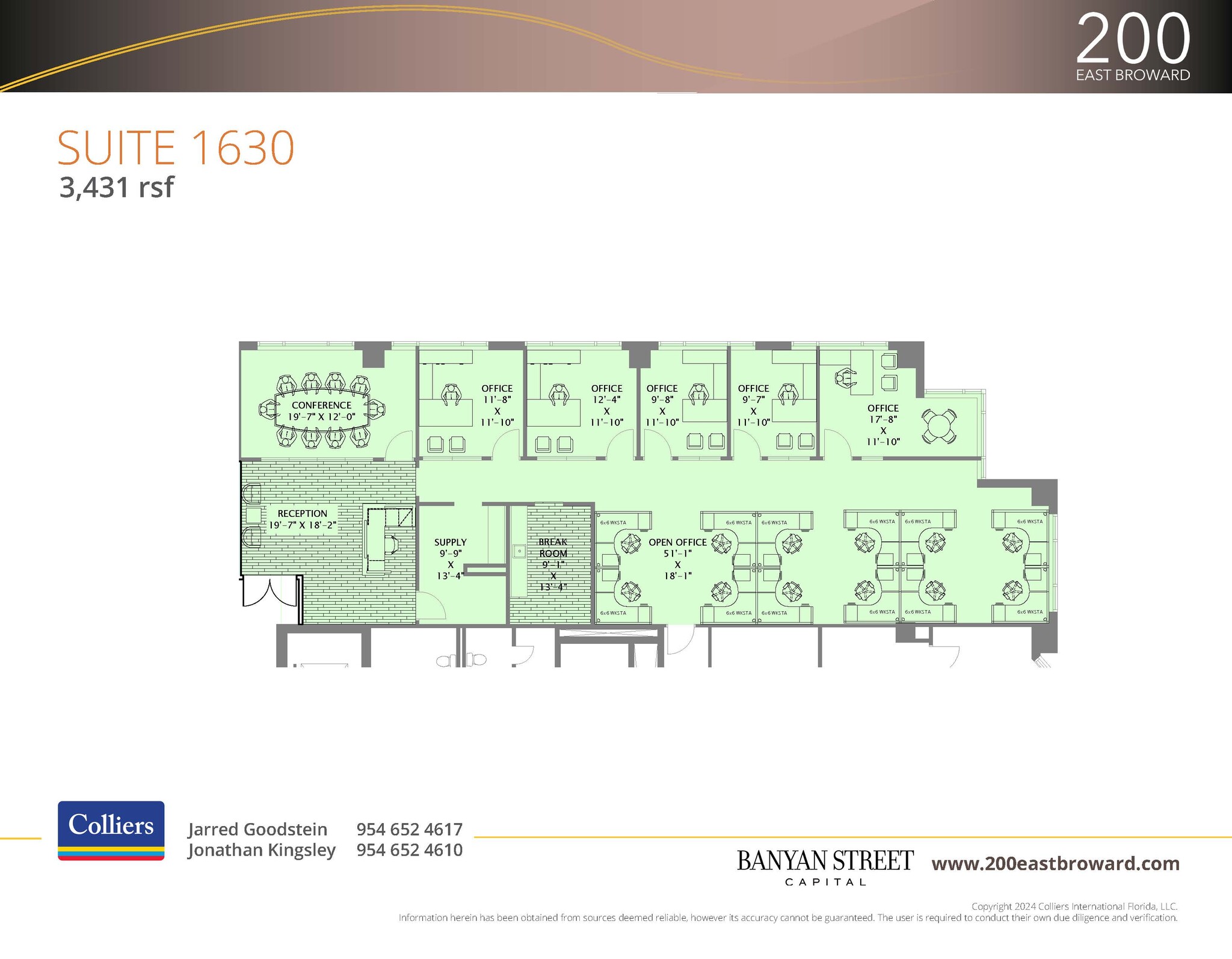 200 E Broward Blvd, Fort Lauderdale, FL à louer Plan d’étage– Image 1 sur 2