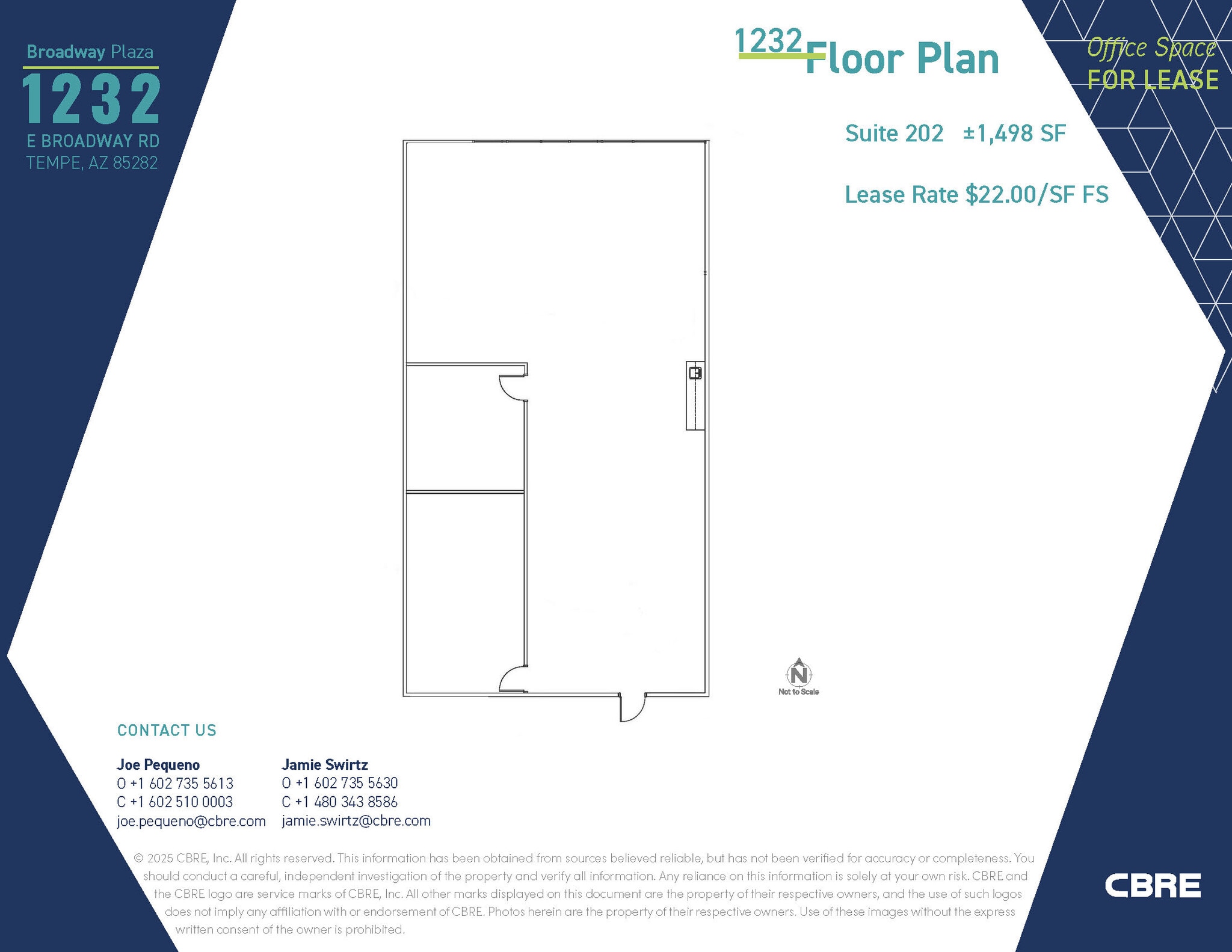 1232 E Broadway Rd, Tempe, AZ à louer Plan d’étage– Image 1 sur 1