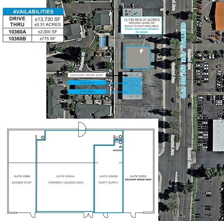10340-10368 Central Ave, Montclair, CA à louer Plan de site– Image 1 sur 1