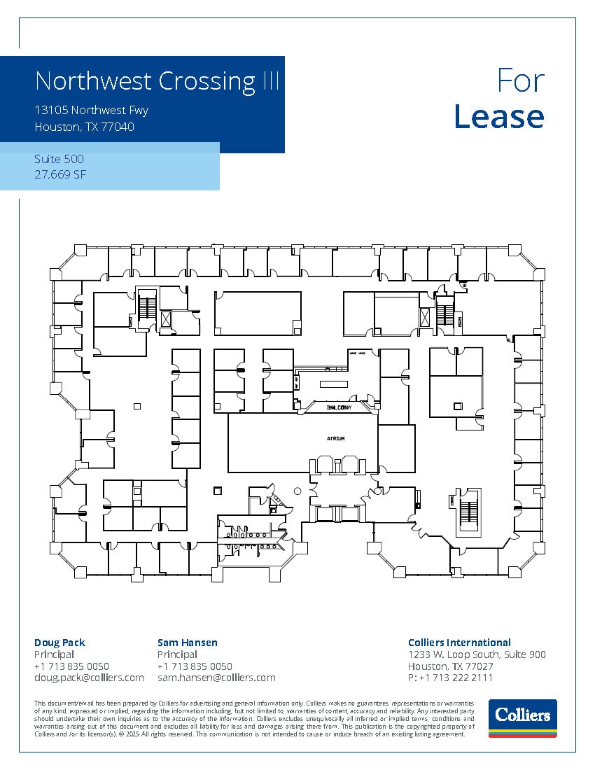 13105 Northwest Fwy, Houston, TX à louer Plan d’étage– Image 1 sur 1