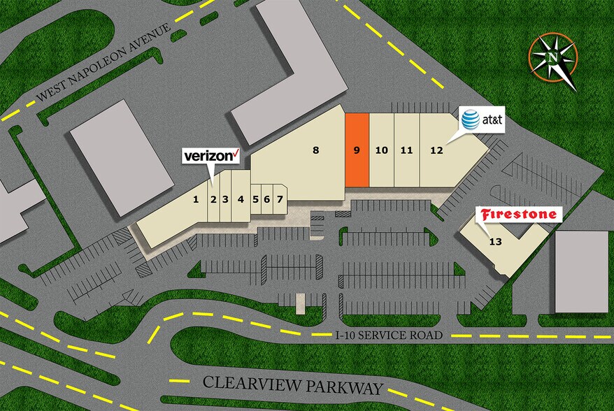 2222 Clearview Pky, Metairie, LA à louer - Plan de site – Image 2 sur 8
