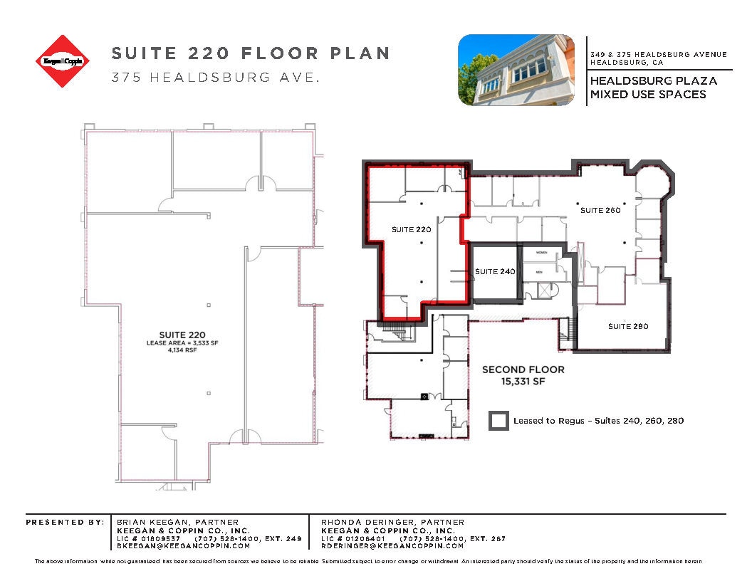 375 Healdsburg Ave, Healdsburg, CA à louer Plan d’étage– Image 1 sur 6