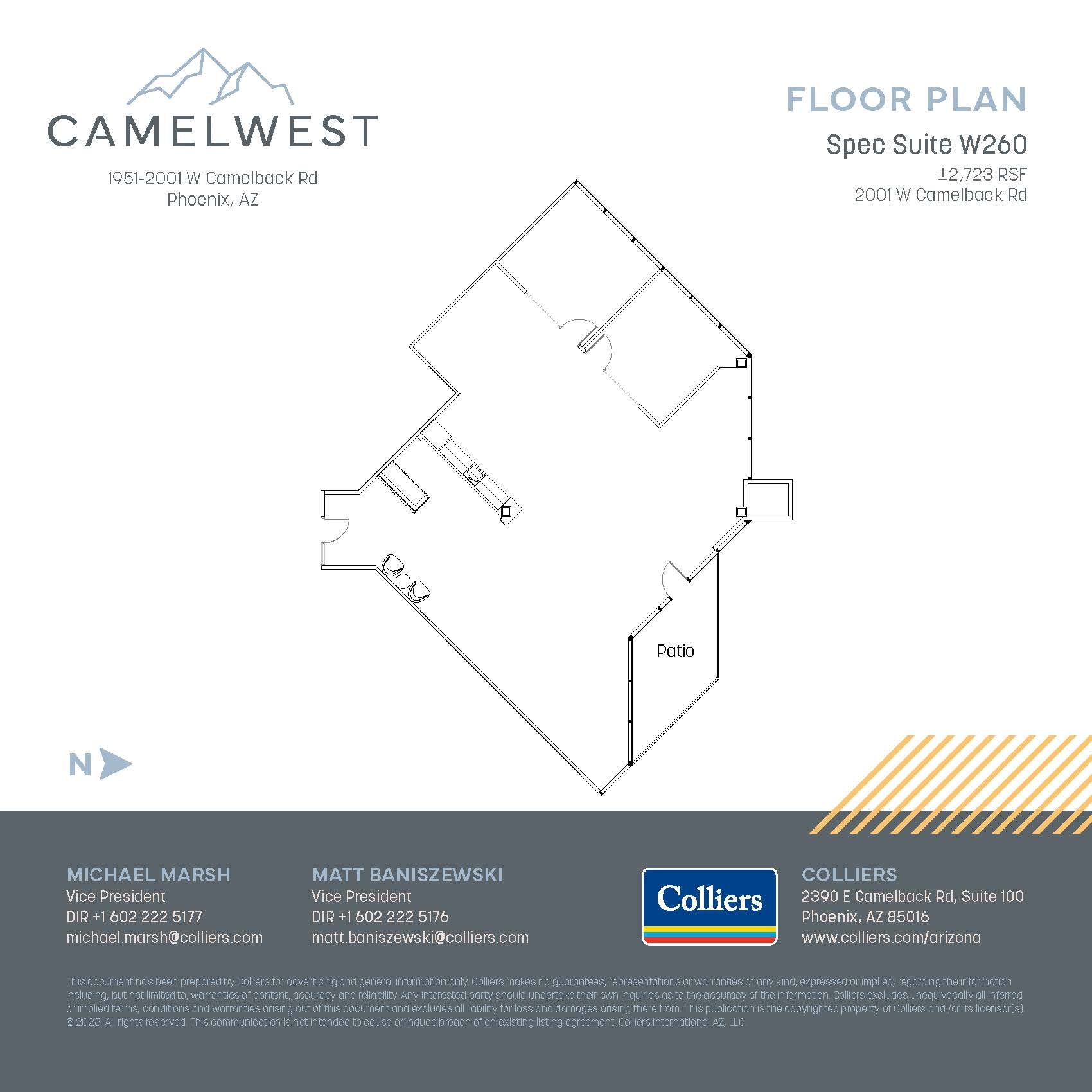 2001 W Camelback Rd, Phoenix, AZ à louer Plan d’étage– Image 1 sur 1