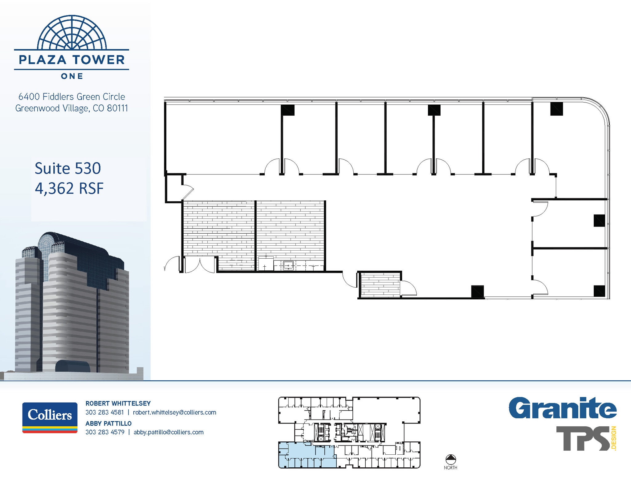 6400 S Fiddlers Green Cir, Greenwood Village, CO à louer Plan d’étage– Image 1 sur 2