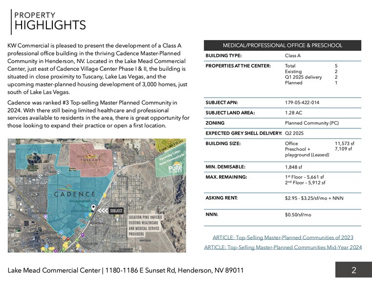 1180 E Sunset Rd, Henderson, NV à louer - Photo de l’immeuble – Image 2 sur 18