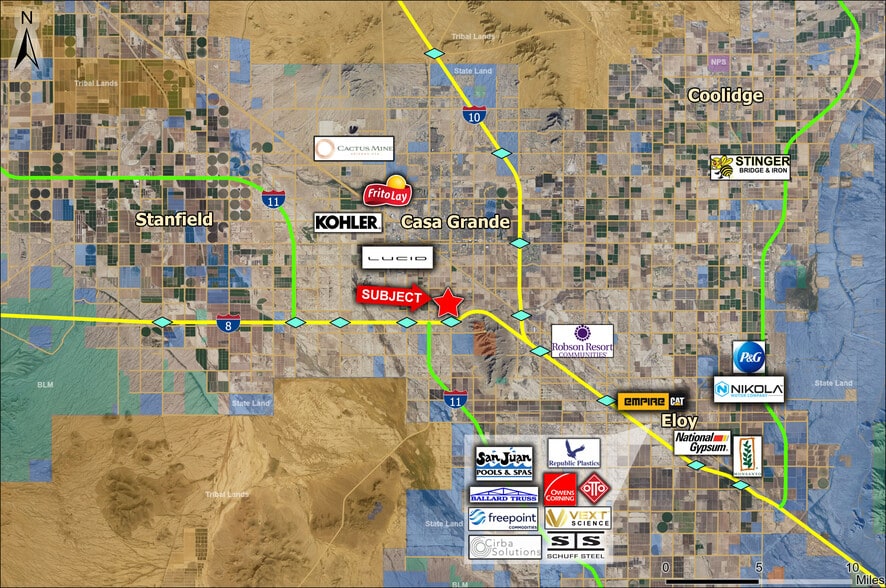 0 Trekell Road, Casa Grande, AZ à vendre - Aérien – Image 3 sur 3
