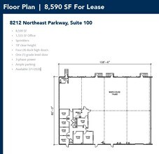 8212 Northeast Pky, North Richland Hills, TX à louer Plan d’étage– Image 1 sur 1