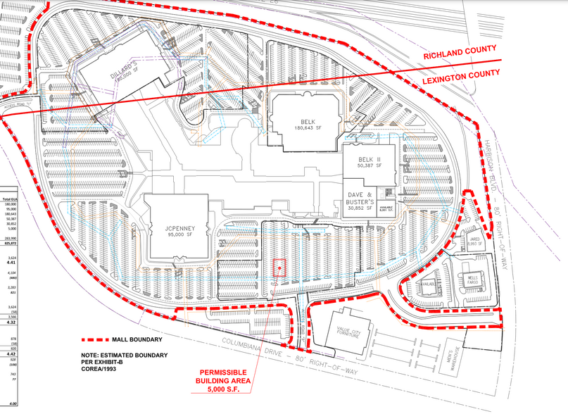 100 Columbiana Circle, Columbia, SC à louer - Plan de site – Image 2 sur 4