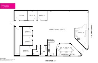 1486 Colorado Blvd, Los Angeles, CA à louer Plan d’étage– Image 1 sur 1