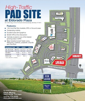 Plus de détails pour Eldorado Parkway & US 75, McKinney, TX - Terrain à louer