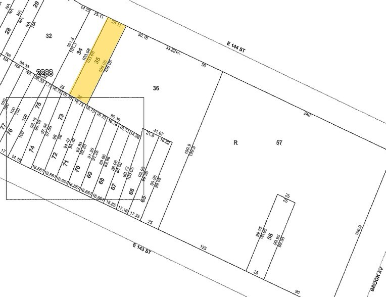 458 E 144th St, Bronx, NY à vendre - Plan cadastral – Image 2 sur 2