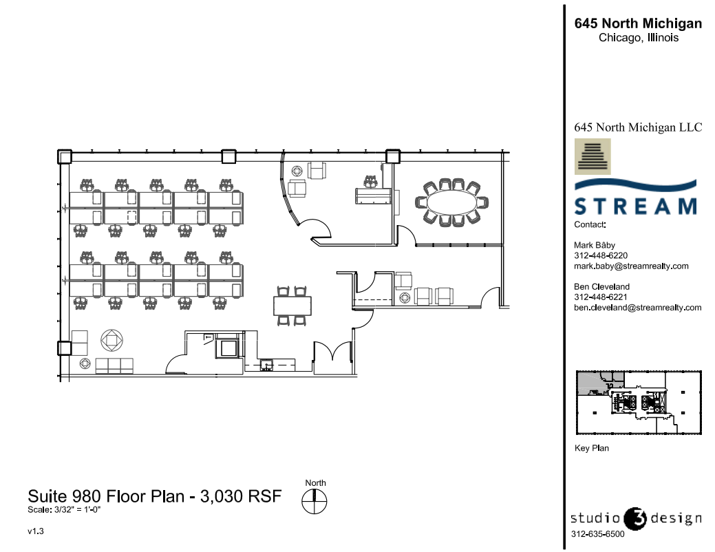 645 N Michigan Ave, Chicago, IL à louer Plan d’étage– Image 1 sur 1