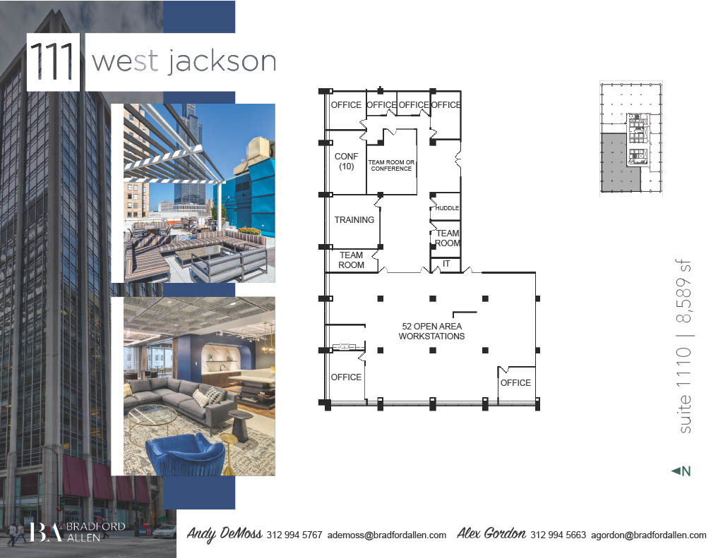 111 W Jackson Blvd, Chicago, IL à louer Plan d’étage– Image 1 sur 3