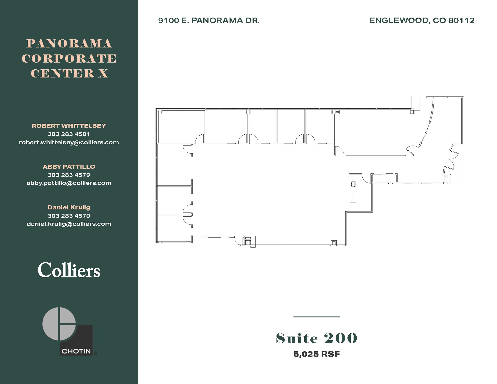 9100 E Panorama Dr, Englewood, CO à louer Plan d’étage– Image 1 sur 1