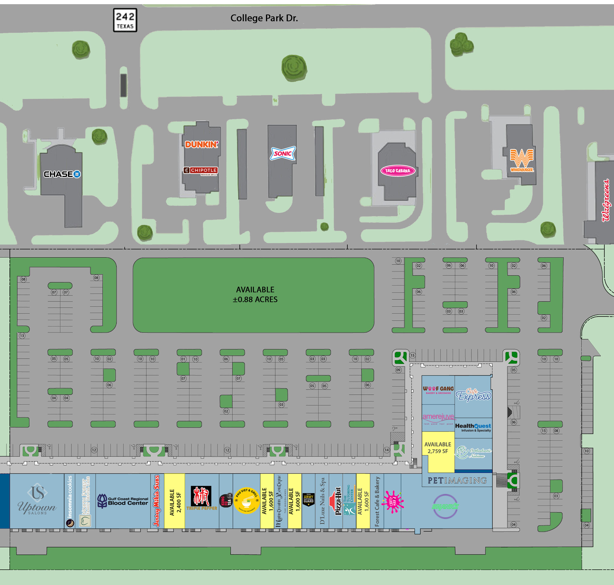 3091 College Park Dr, The Woodlands, TX à louer Plan de site– Image 1 sur 1