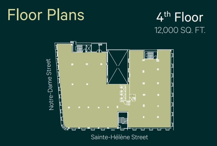 372-396 Rue Notre-Dame O, Montréal, QC à louer Plan d’étage– Image 1 sur 1