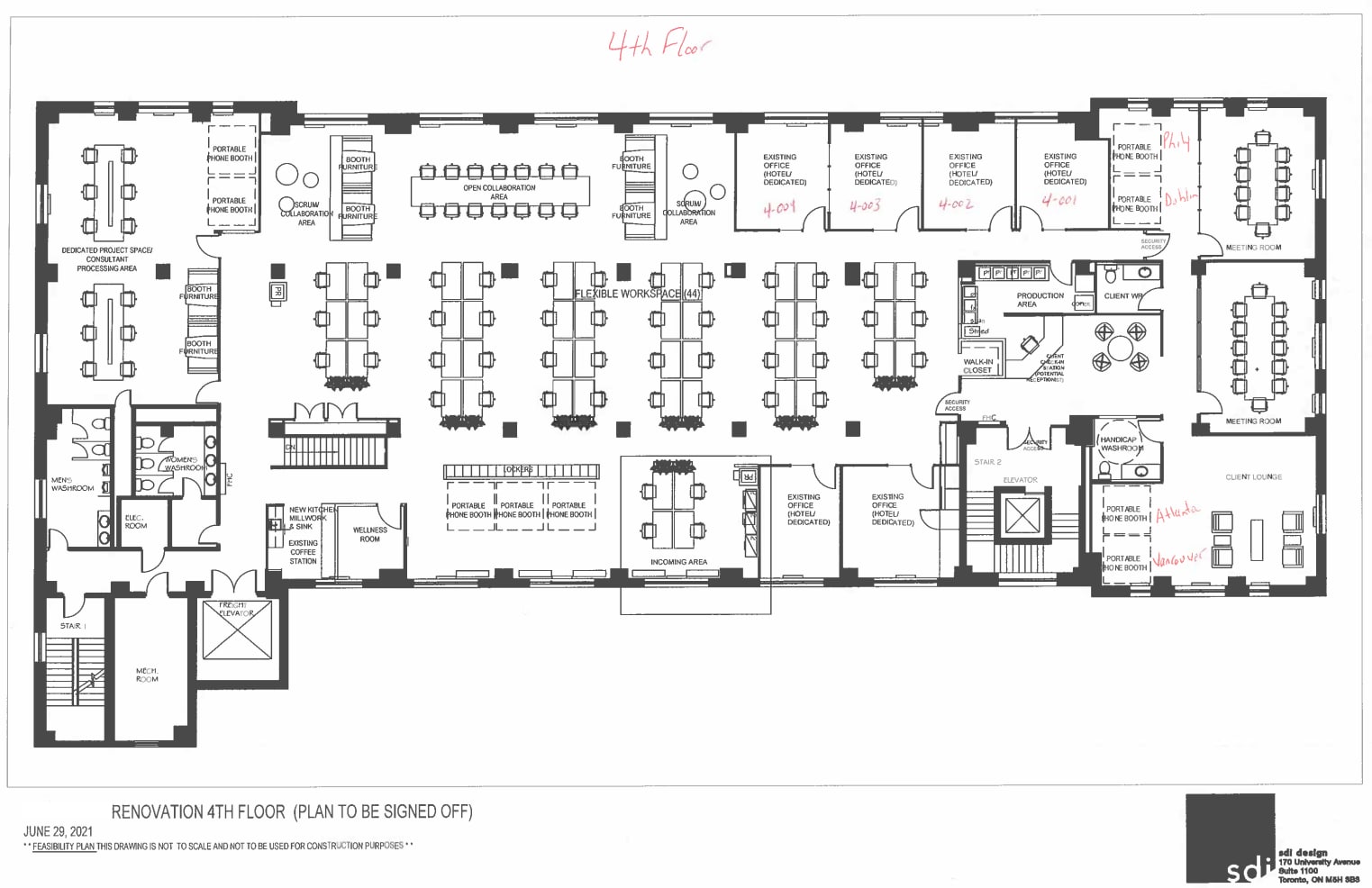 212 King St W, Toronto, ON à louer Plan d’étage– Image 1 sur 1