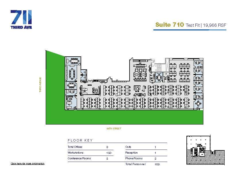 711 Third Ave, New York, NY à louer Plan d’étage– Image 1 sur 1