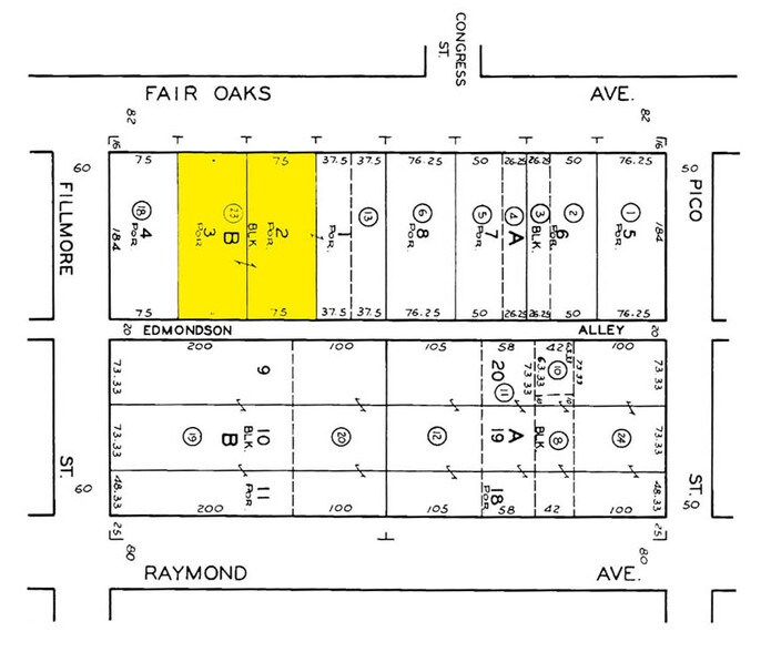 712-714 Fair Oaks Ave, South Pasadena, CA à louer - Plan cadastral – Image 2 sur 2