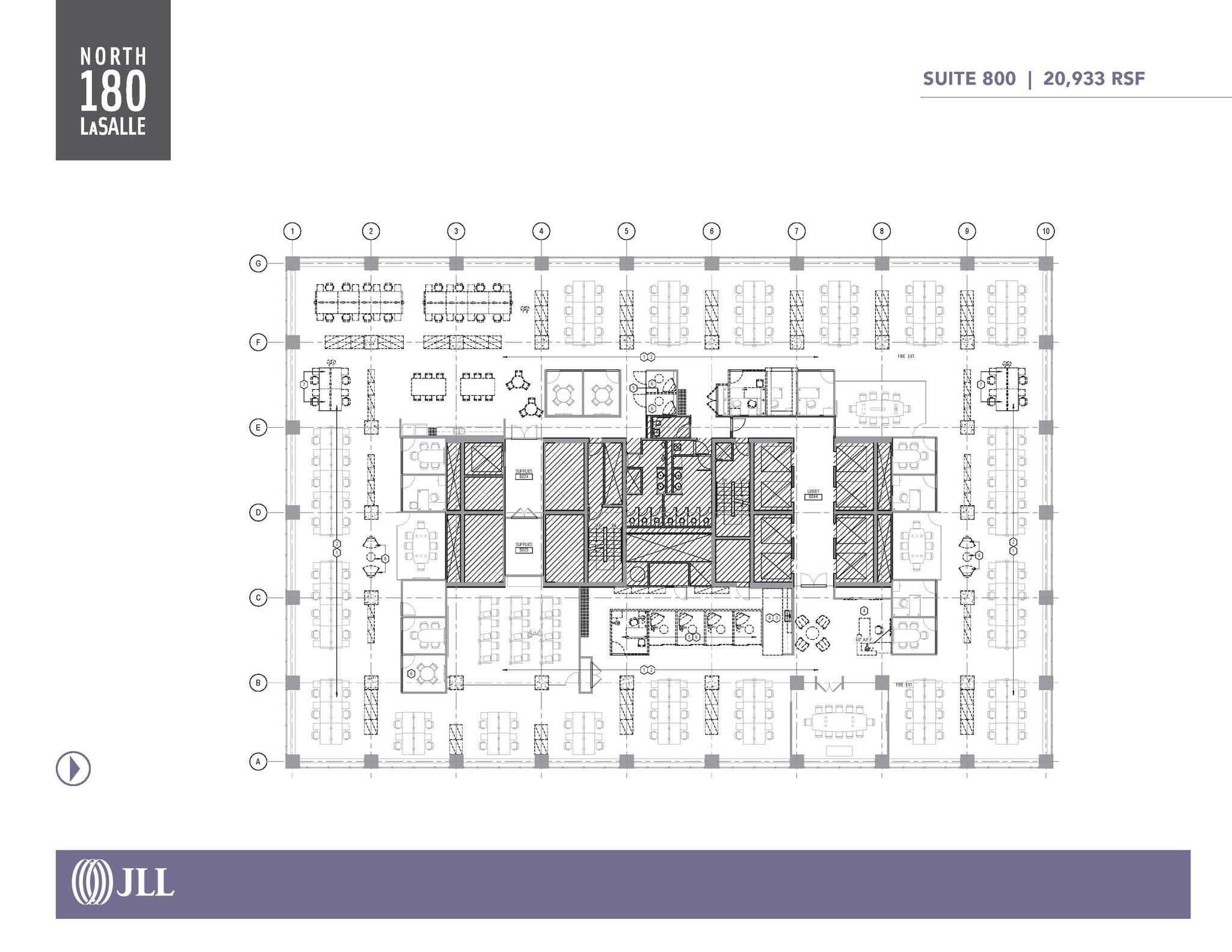 180 N LaSalle St, Chicago, IL à louer Plan d’étage– Image 1 sur 1