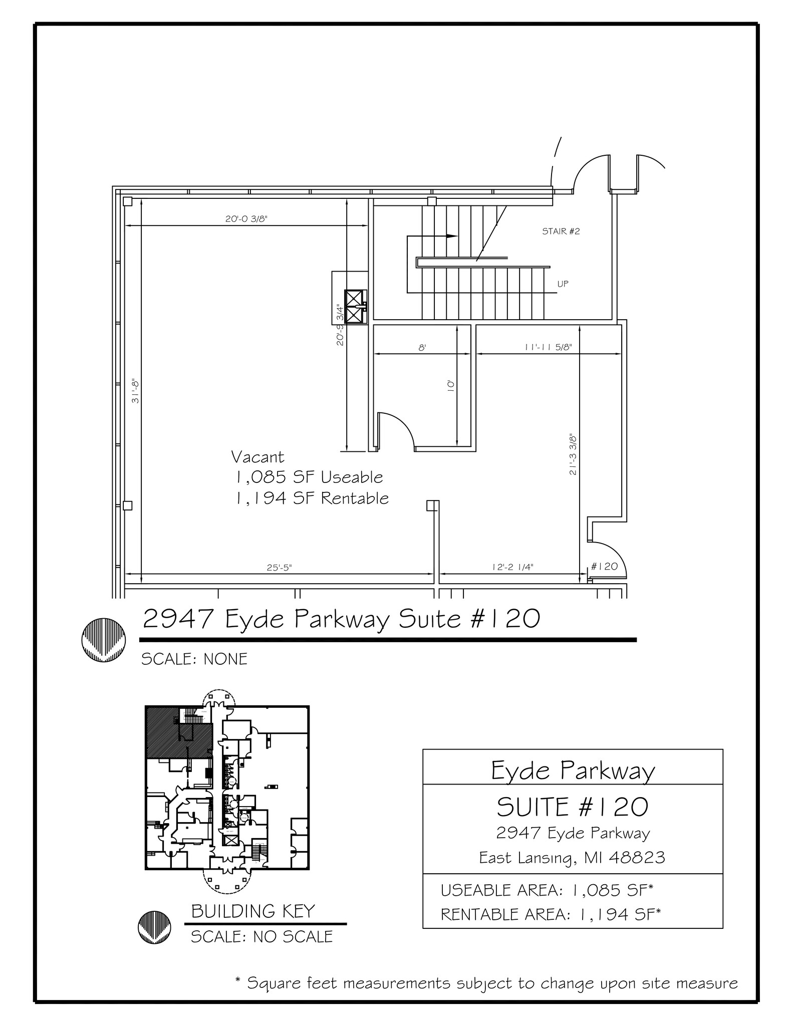 2947 Eyde Pky, East Lansing, MI à louer Plan de site– Image 1 sur 1