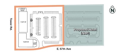NEC 57th & Tower Rd - Retail Building, Denver, CO à louer Plan de site– Image 2 sur 3