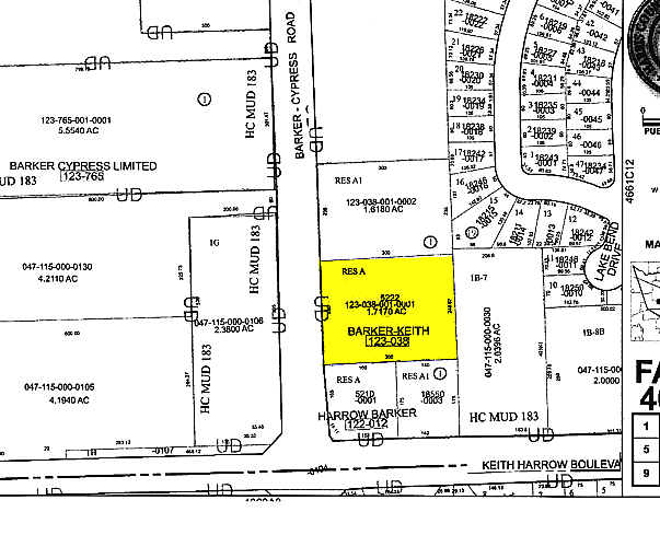 1855 Barker Cypress Rd, Houston, TX à louer - Plan cadastral – Image 2 sur 9