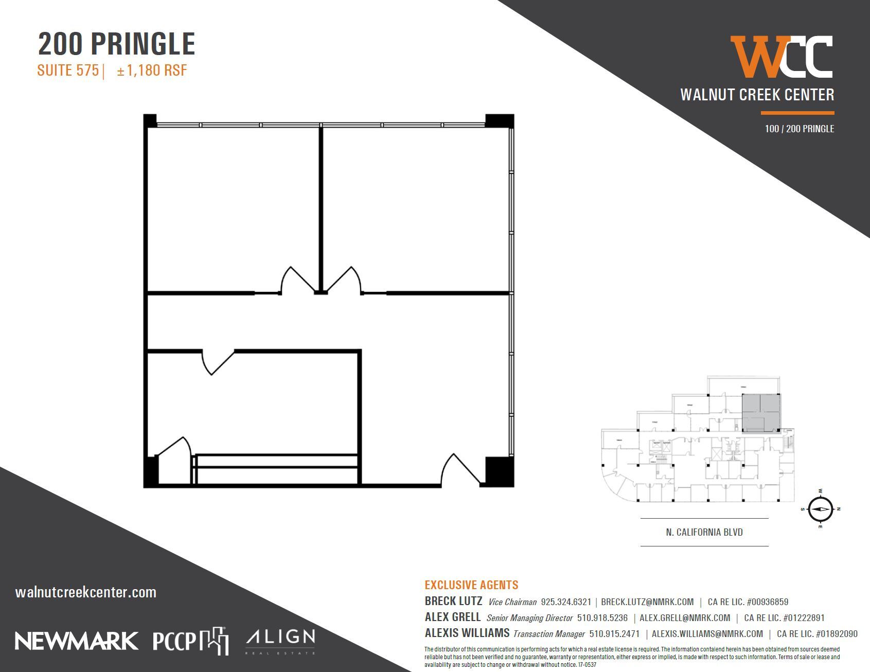 100 Pringle Ave, Walnut Creek, CA à louer Plan d’étage– Image 1 sur 1