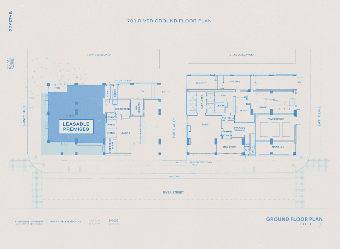 700 River St, Austin, TX à louer Plan d’étage– Image 1 sur 3