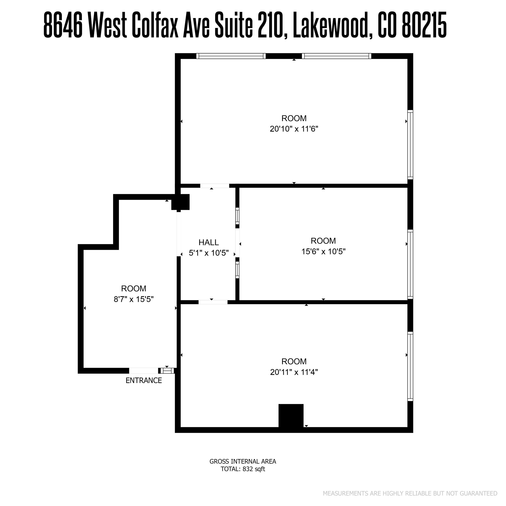 8646 W Colfax Ave, Lakewood, CO à louer Plan de site– Image 1 sur 5