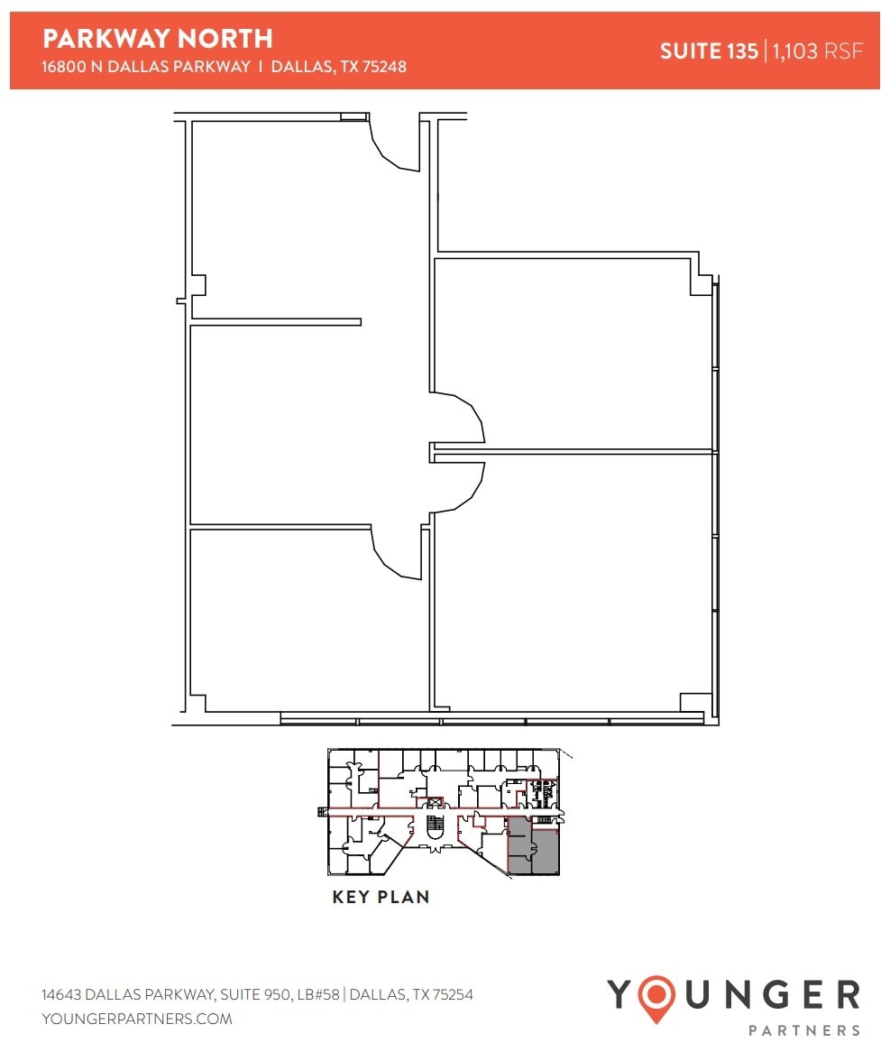 16800 N Dallas Pky, Dallas, TX à louer Plan d’étage– Image 1 sur 1