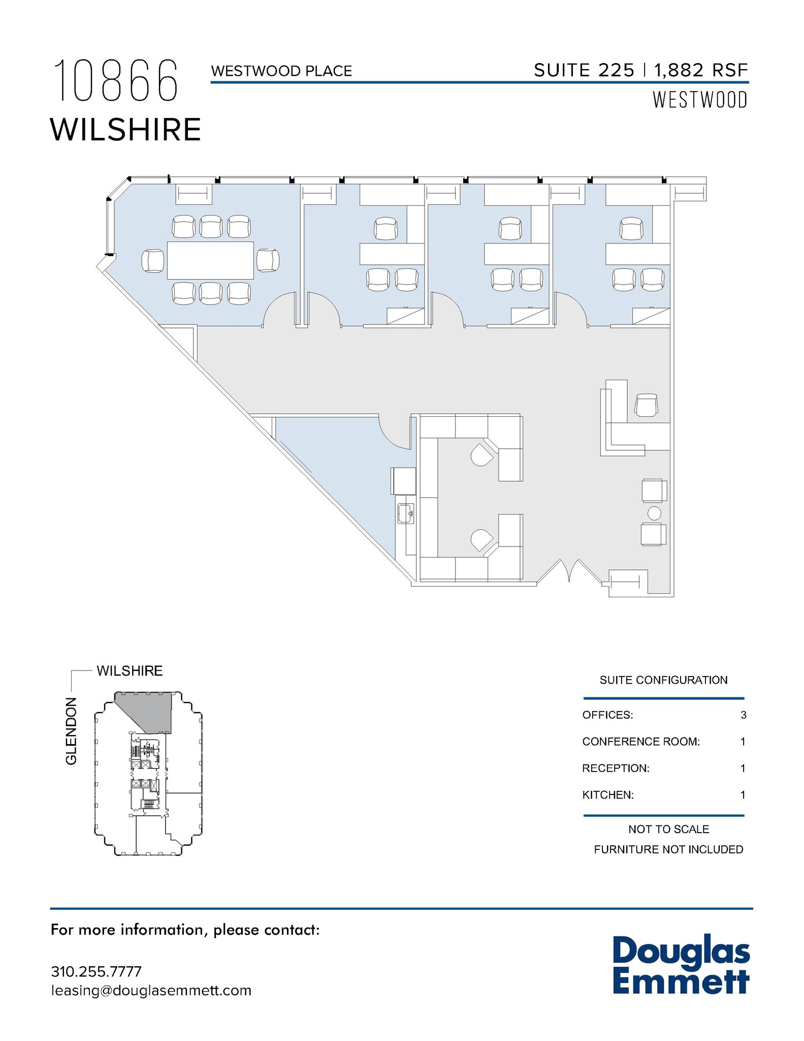 10866 Wilshire Blvd, Los Angeles, CA à louer Plan d’étage– Image 1 sur 1