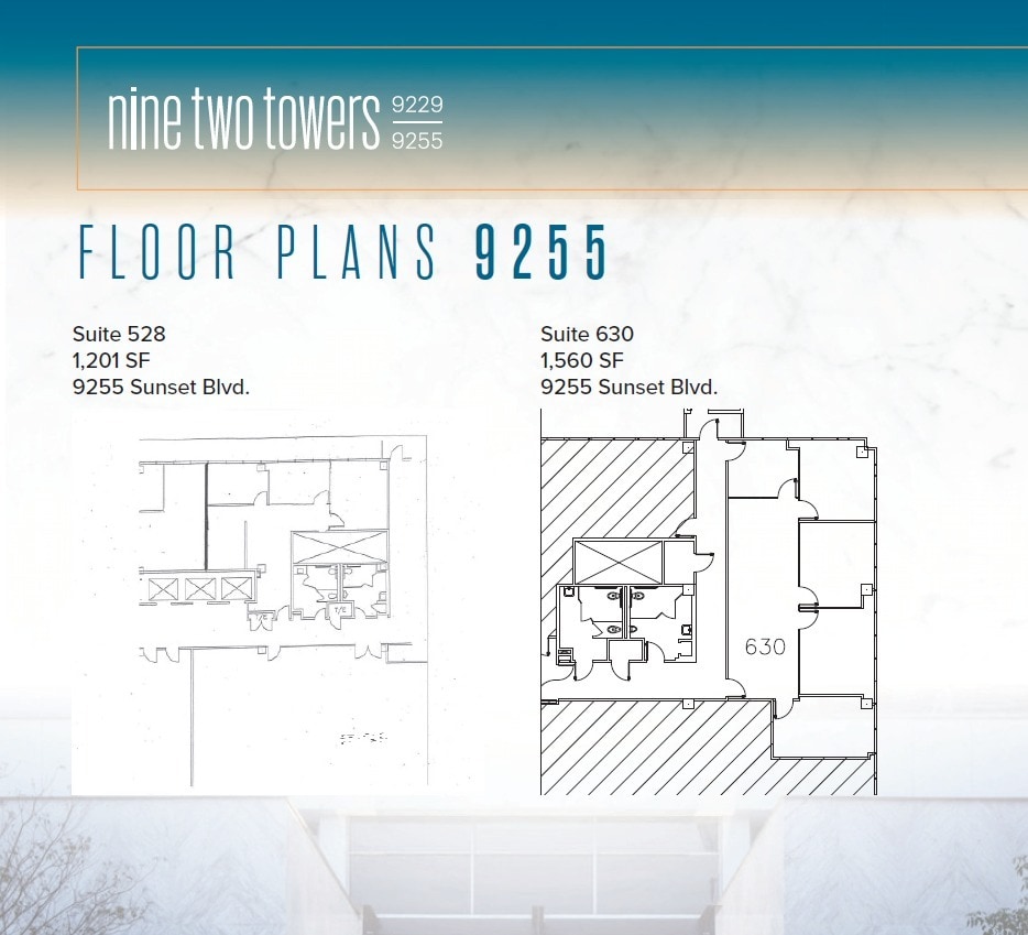 9229 W Sunset Blvd, West Hollywood, CA à louer Plan d’étage– Image 1 sur 1