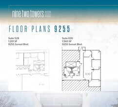 9229 W Sunset Blvd, West Hollywood, CA à louer Plan d’étage– Image 1 sur 1