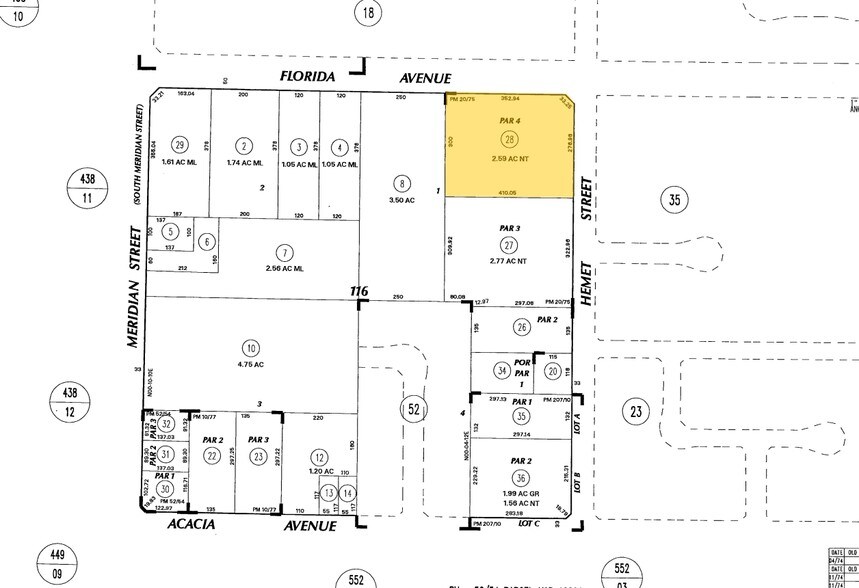 4451 E Florida Ave, Hemet, CA à vendre - Plan cadastral – Image 2 sur 5