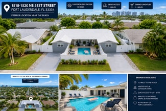 Plus de détails pour 1520 NE 51st St, Fort Lauderdale, FL - Logement à vendre