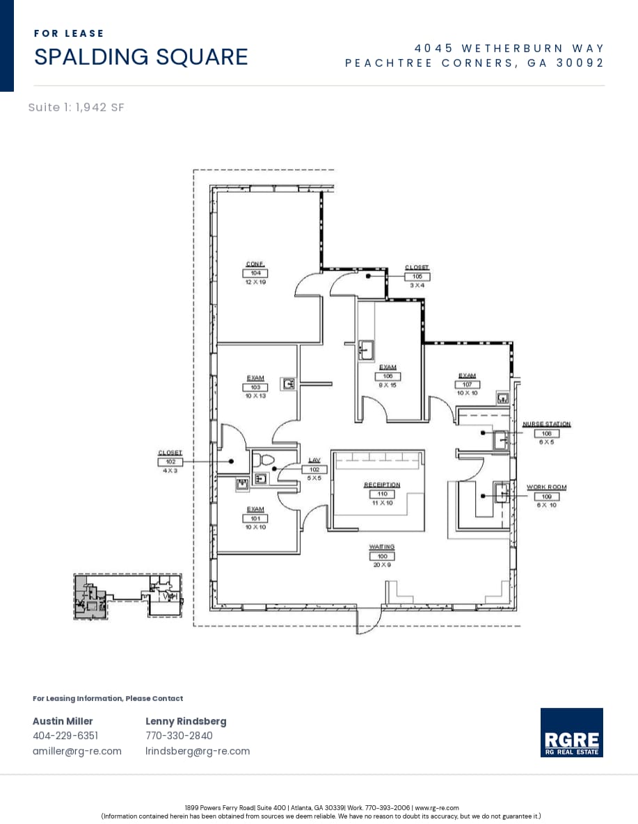 4045 Wetherburn Way, Peachtree Corners, GA à louer Plan d’étage– Image 1 sur 1
