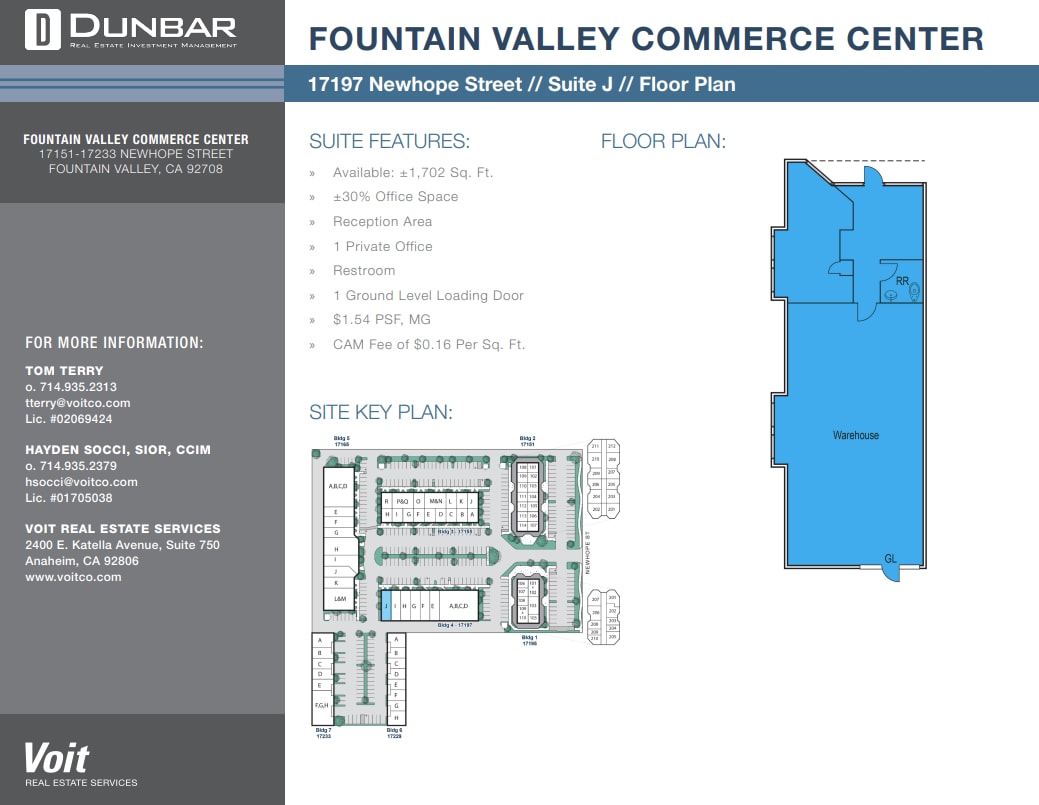 17151 Newhope St, Fountain Valley, CA à louer Plan d’étage– Image 1 sur 1