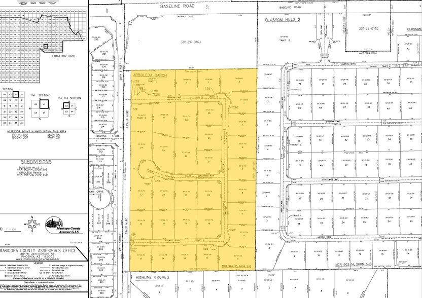 SE Baseline Rd & 28th St, Phoenix, AZ à vendre - Plan cadastral – Image 1 sur 3