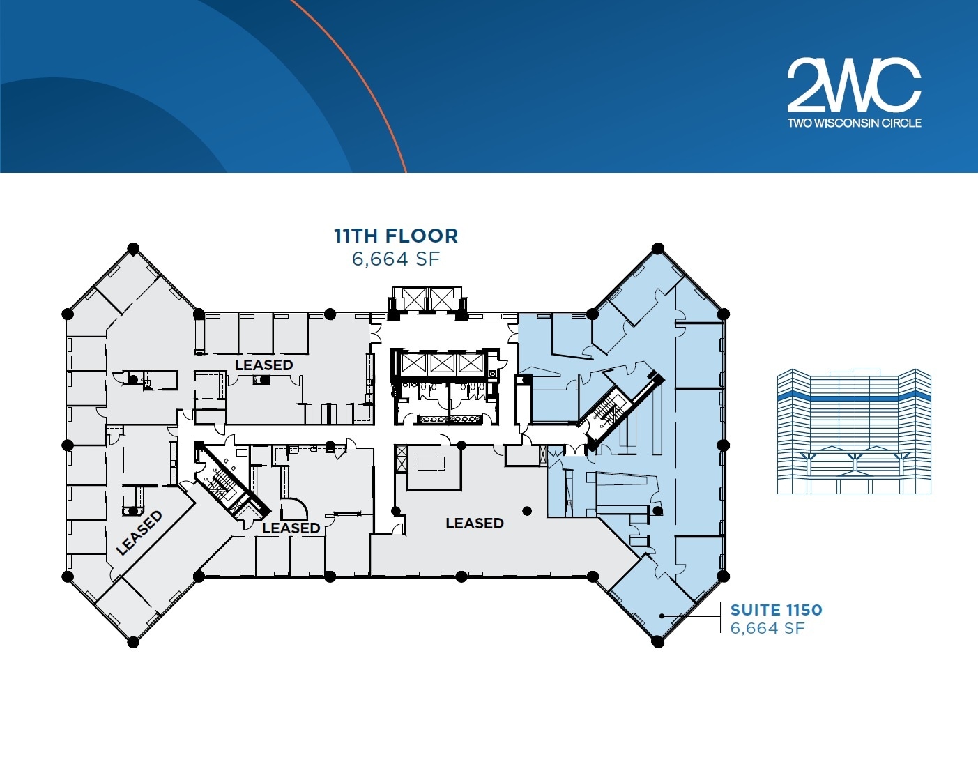 2 Wisconsin Cir, Chevy Chase, MD à louer Plan d’étage– Image 1 sur 1