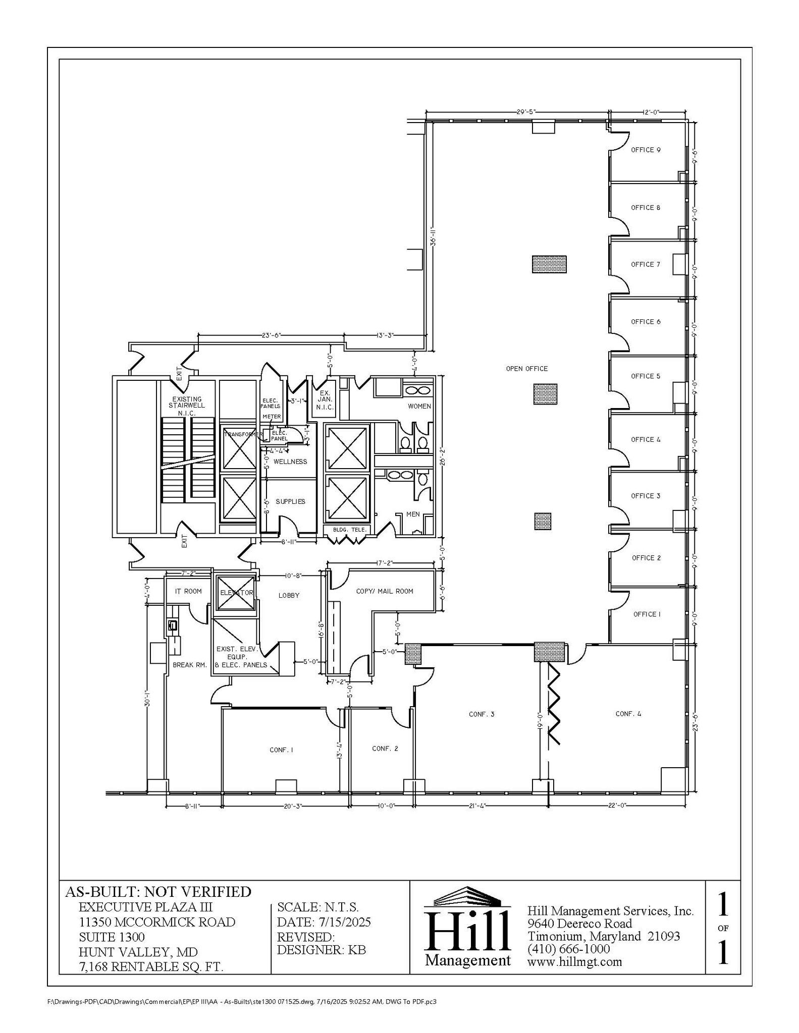 11350 McCormick Rd, Hunt Valley, MD à louer Plan d’étage– Image 1 sur 1