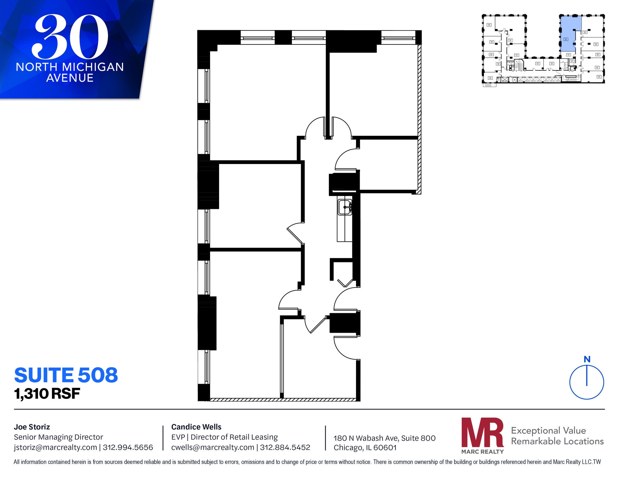 30 N Michigan Ave, Chicago, IL à louer Plan d’étage– Image 1 sur 7