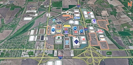 Gateway Commerce Center Dr. E, Edwardsville, IL - Vue aérienne vue de carte - Image1