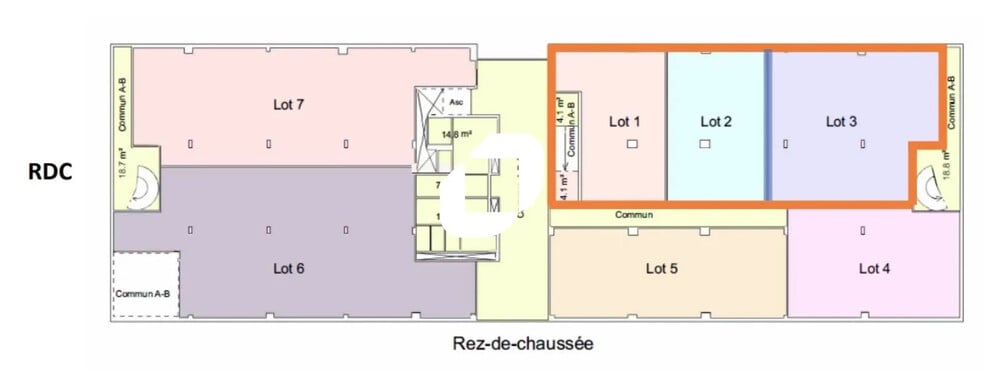 Bureau dans Famars à louer - Plan d’étage – Image 3 sur 4