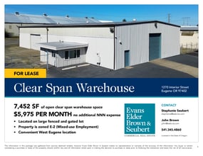 1270 Interior St, Eugene, OR à louer Photo intérieure– Image 2 sur 5